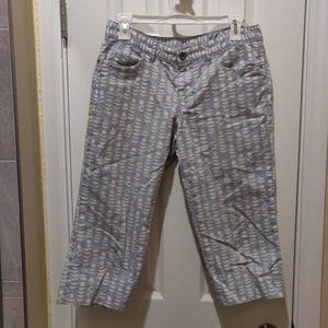 Idra Petite Blue Jeans with Plant Pattern, Size 6